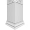 Ekena Millwork Craftsman Classic Square Non-Tapered Gypsum Fretwork Column w/ Prairie Capital & Prairie Base CC0809ENGYPPRPR - alternate 2